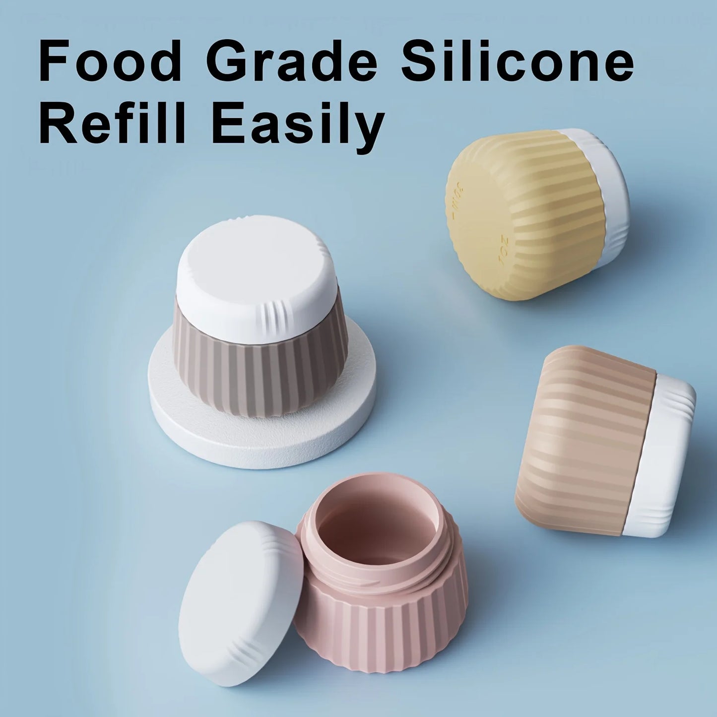 Travel Skincare Containers-Food Grade Silicon