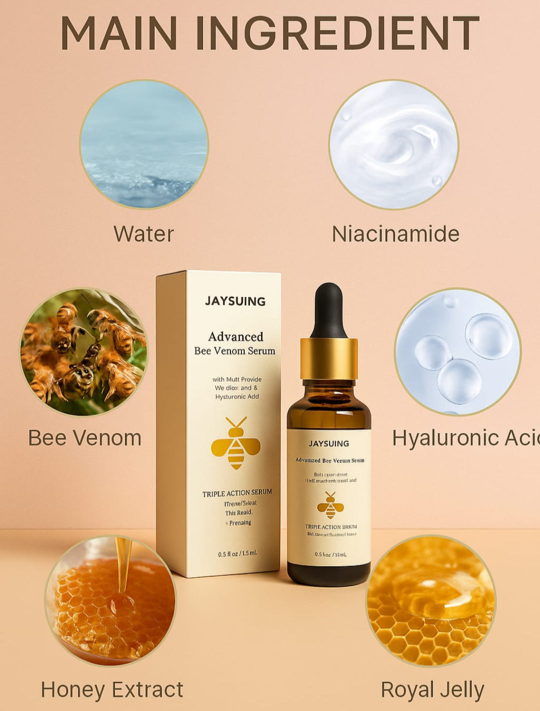 Anti-Aging Moisturiser with polypeptide hydraulic Acid